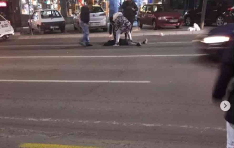 INCIDENT U CENTRU BEOGRADA: Taksista UDARIO stranu državljanku, pa POBEGAO sa mesta nesreće (FOTO)