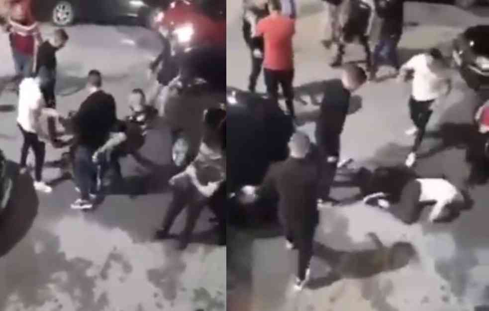 BRUTALNA TUČA OD KOJE VAM NEĆE BITI DOBRO! Šutiraju mladića na zemlji, devojke vrište, a ima i povređenih (VIDEO)