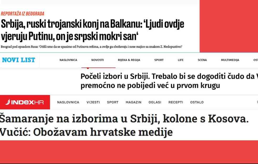HRVATSKI MEDIJI POMNO PRATE IZBORE KOD NAS: Srbiju nazivaju ruskim trojanskim konjem!