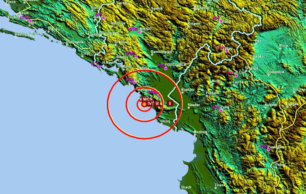 TRESLA SE CRNA GORA: Zemljotres pogodio okolinu Bara 