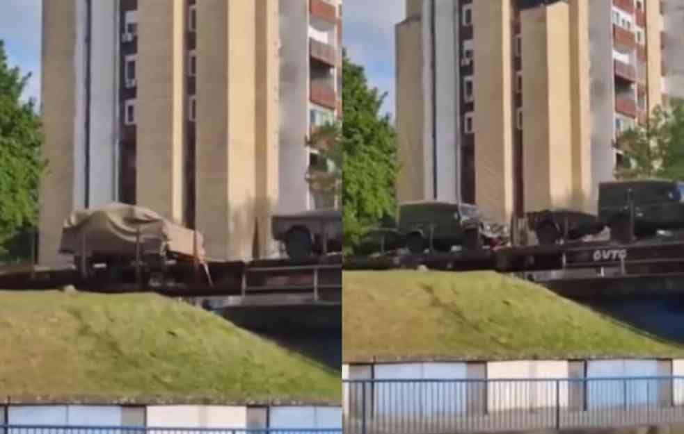 SNIMAK IZAZVAO NELAGODU! Voz krcat vojnom opremom i naoružanjem za Ukrajinu prošao kroz Osijek (VIDEO)