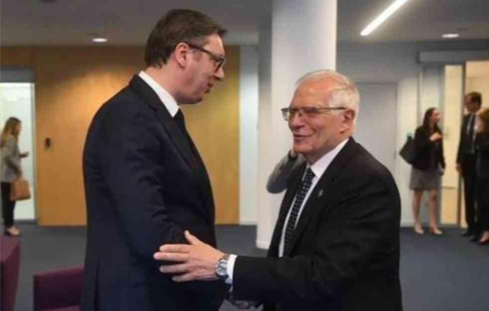 VUČIĆ U BRISELU Sastanak sa Boreljom pred važnu večeru sa liderima Balkana (FOTO)