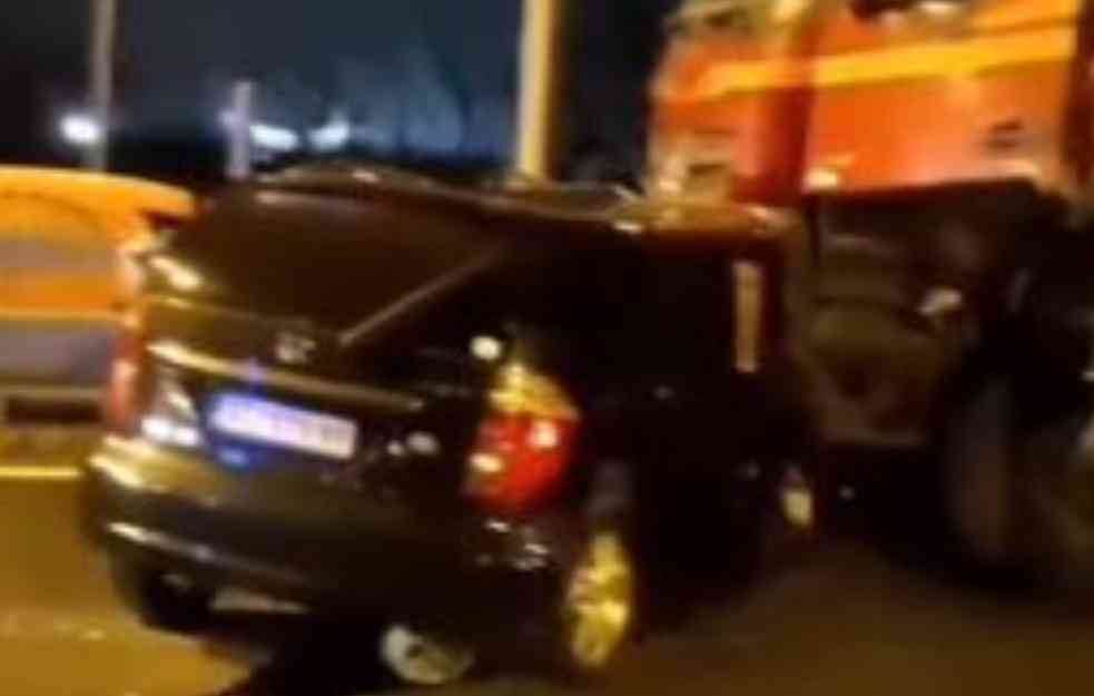 STRAVIČAN UDES KOD ISKLJUČENJA ZA ČUKARICU: Mercedes smrskan načisto (VIDEO)