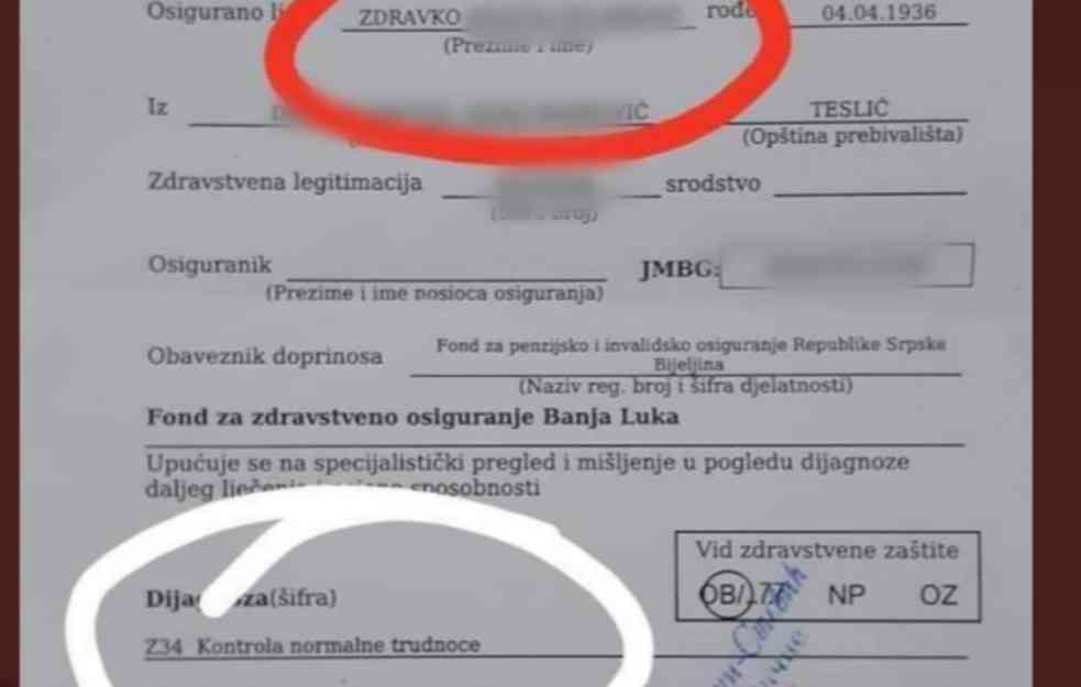 DEDA ZDRAVKO (86) DOBIO UPUT ZA KONTROLU TRUDNOĆE: Od običnog pregleda do greške lekara