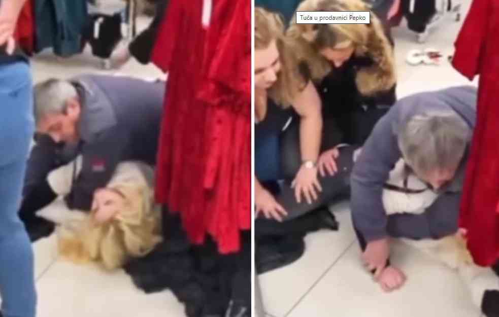 HAOS U TRŽNOM CENTRU NA KARABURMI: Žena u prodavnici rušila sve pred sobom pa nasrnula na radnike! JEDVA JE SAVLADALI  (VIDEO)