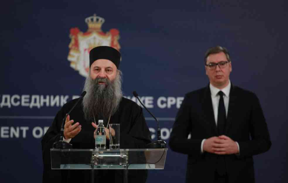 Sastanak predsednika Vučića i patrijarha Porfirija obavljen noćas u ponoć, predsednik tražio blagoslov za odbranu Kosova i Metohije