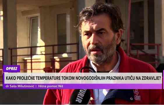 Dr Milutinović: Naš organizam je zbunjen zbog lepog vremena usred zime! Evo šta da uradite