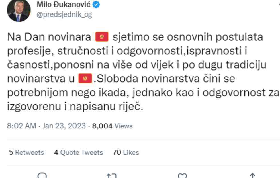 MILO NA MUKAMA: Na Tviteru ga pitali ko je ubio Jovanovića i Pukanića, a Knežević odgovorio Milo je sa Canetom skupa to naredio i platio”!