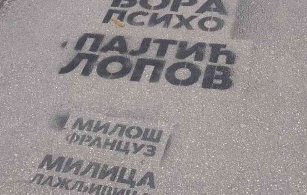 PAJTIĆ LOPOV, MILICA LAŽLJIVICA: Novi uvredljivi grafiti u Novom Sadu (FOTO)