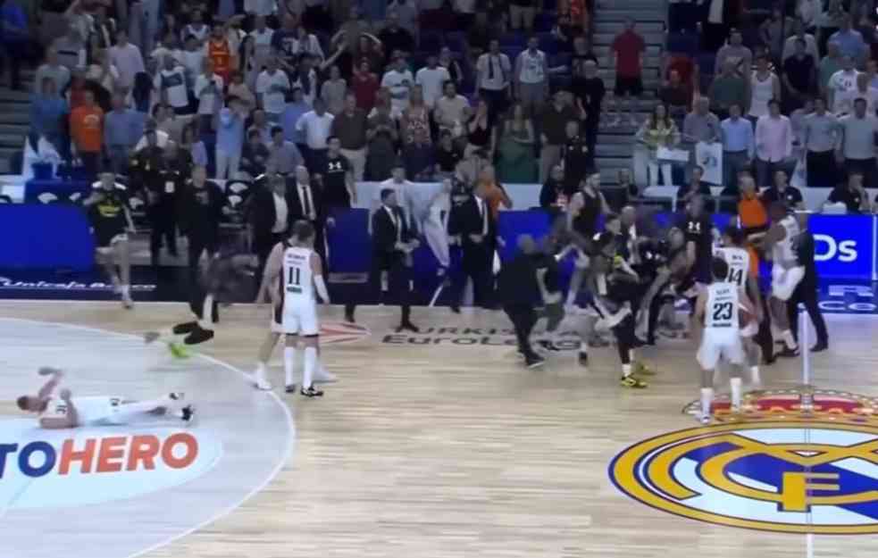 GOTOVA UTAKMICA U MADRIDU: Partizan dobio posle opšte tuče na terenu! Crno-beli na korak od plasmana na Fajnal-for (VIDEO)