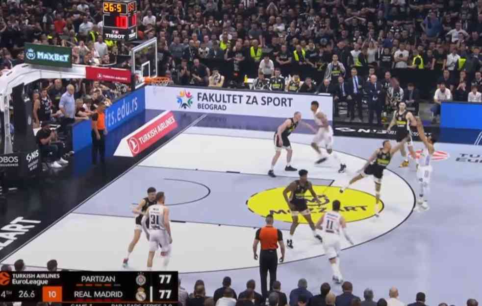 PARTIZAN POSLE NEVEROVATNE DRAME PAO U PAKLU ARENE: Real se PROVUKAO, herojski otpor desetkovanih crno-belih! (VIDEO)