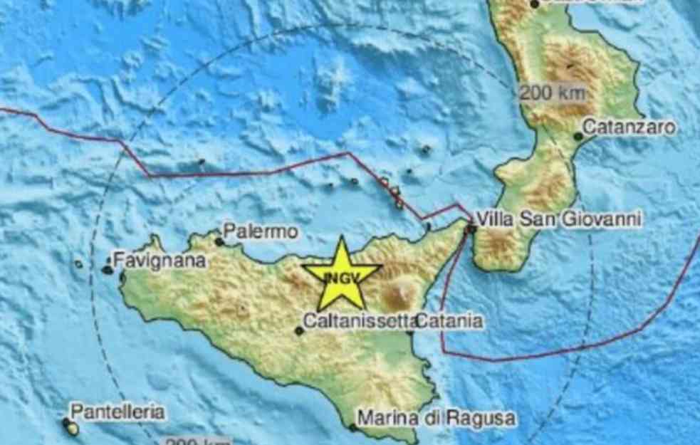 SERIJA ZEMLJOTRESA U ITALIJI: Najjači potres u blizini Etne, izmereno 4 stepena po Rihterovoj skali