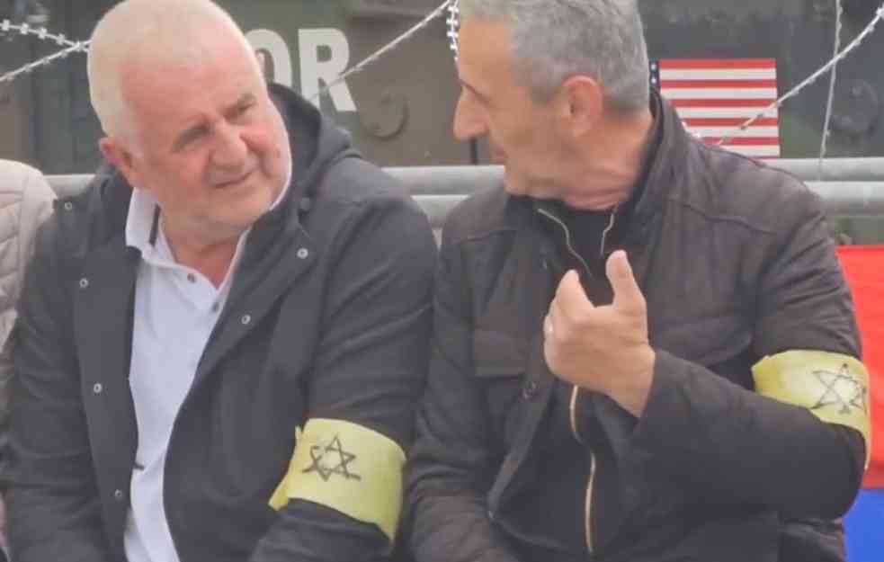 UŽASAN ŽIVOT U GETU: Građani Leposavića na protestu sa žutom trakom oko ruke (VIDEO, FOTO)