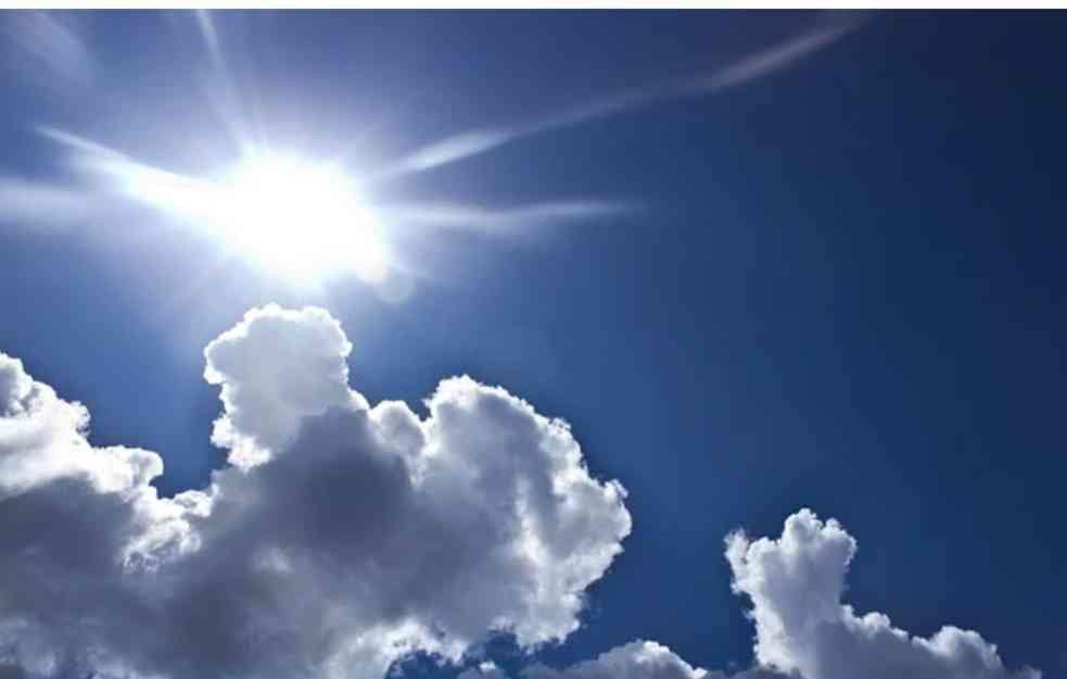 VREMENSKA PROGNOZA: Malo do umereno oblačno sa dužim sunčanim intervalima
