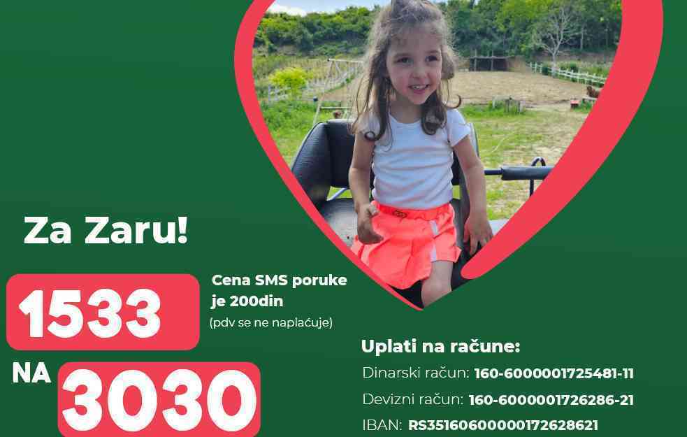 HUMANITARNA FONDACIJA: Budi human pomozimo Zari