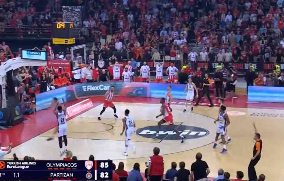 NEVEROVATAN PORAZ PARTIZANA: Crno-beli pali posle produžetka protiv Olimpijakosa u Atini (VIDEO)