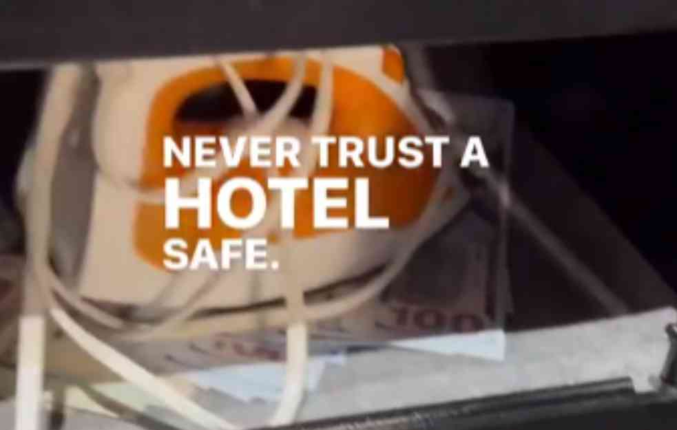 Psle ovog snimka dva puta ćete razmisliti da li je hotelski sef siguran (VIDEO)