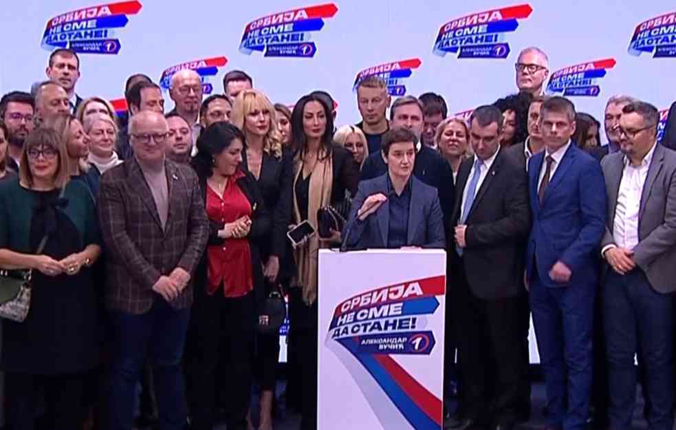 PRVI REZULTATI! Ana Brnabić: SNS ima 47,1 odsto na 50 odsto uzorka