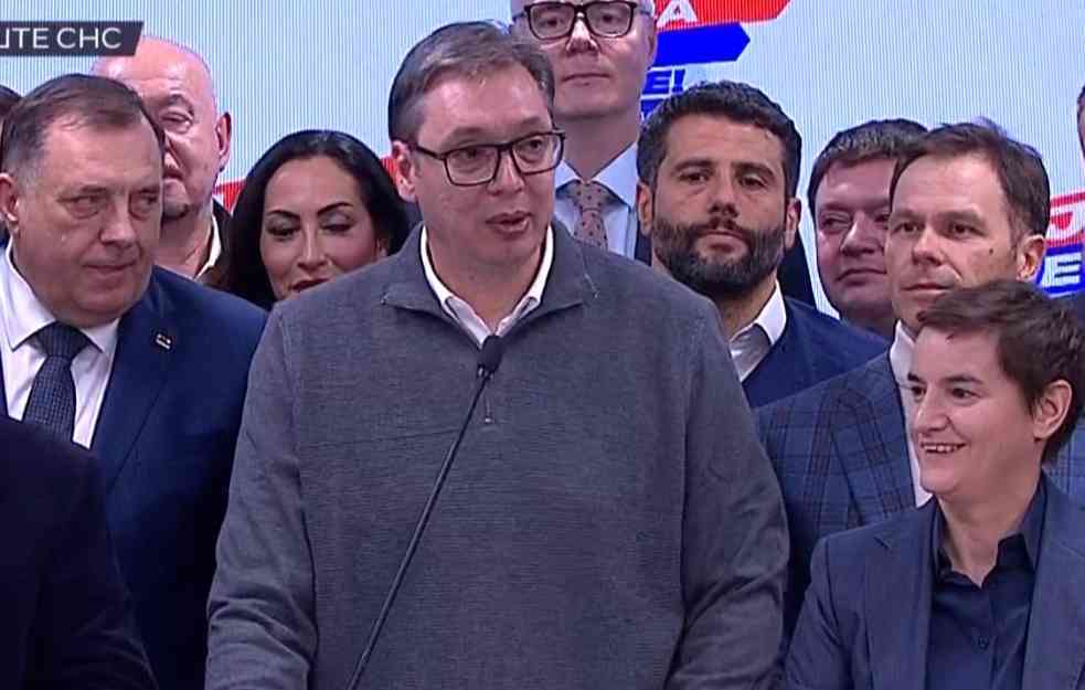 VUČIĆ PROGLASIO POBEDU: Trijumf u Srbiji i na pokrajinskom nivou! U Beogradu imaju 38,5, Srbija protiv nasilja 35 odsto