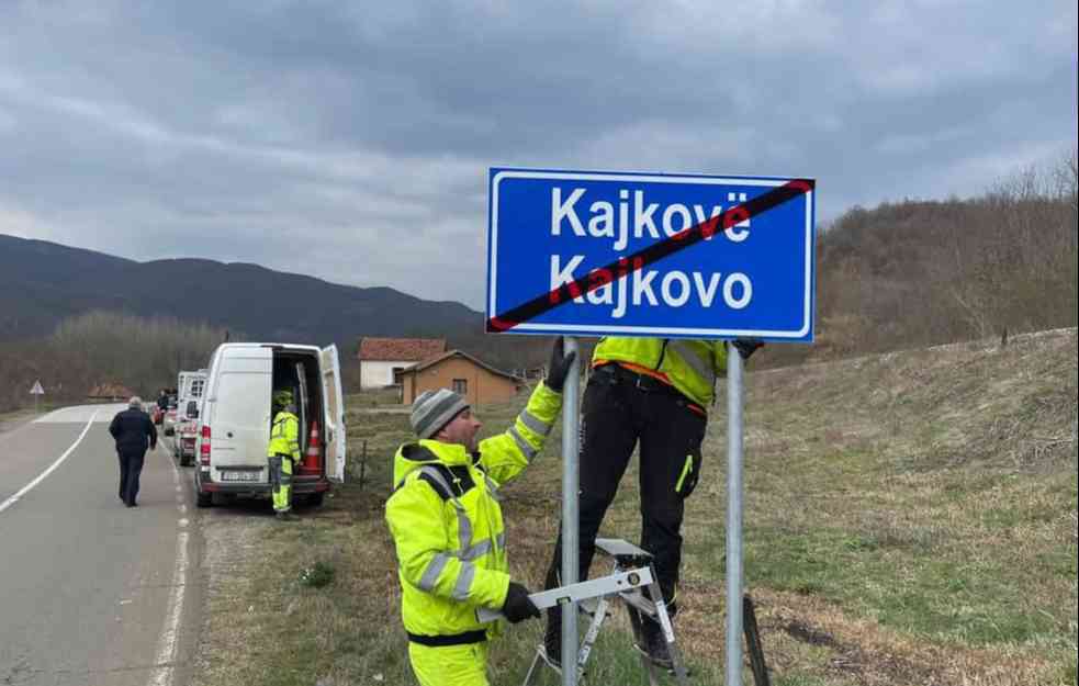 PRIŠTINA NASTAVLJA TEROR: Zamenićemo sve table na ćirlici zvaničnim oznakama po zakonima tzv."Kosova" (FOTO)