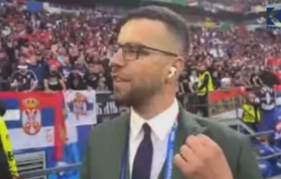 Albanski novinar skandalozno provocirao srpske navijače pred tribinom, FSS hitno reagovao kod UEFA!