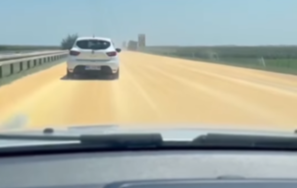 Oprez na putu kod Nove Pazove (VIDEO)