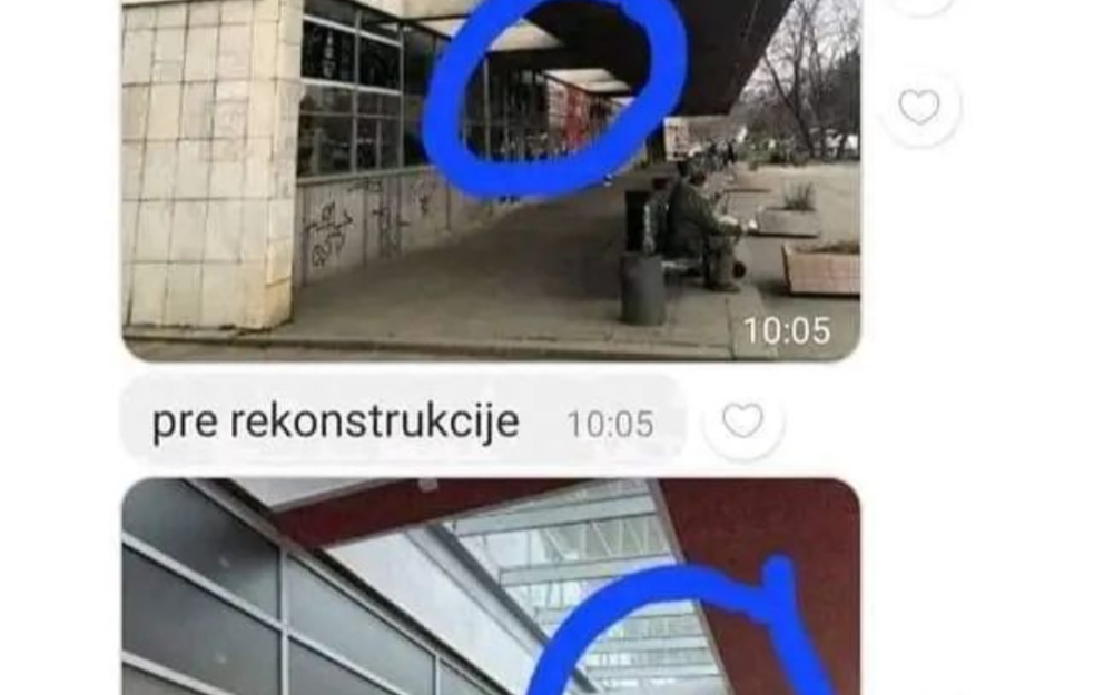 Niste dirali nadstrešnicu? Ali ste se snimali kada je rađena!  Ko je odgovoran? 
