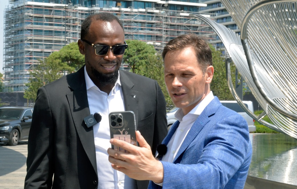 Siniša Mali i Jusajn Bolt u poseti Beogradu na vodi (foto)
