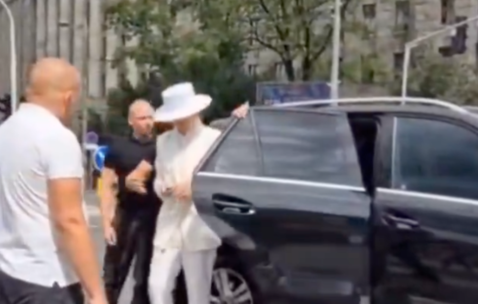 Dijana Hrkalović stigla na Vučićev kontramiting ispred Skupštine Srbije